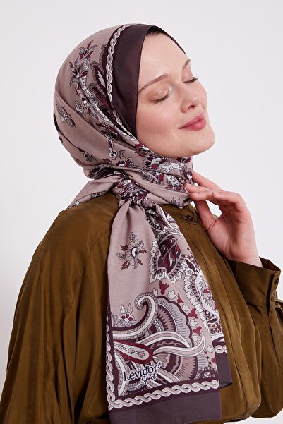 Levidor Milky Brown Spiral Ethnic Sport Shawl