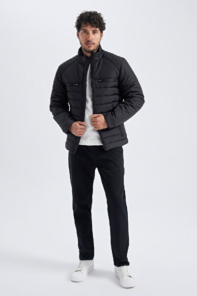 DeFacto Slim Fit Stand γιακά με φερμουάρ Puffer παλτό A1312ax23wn