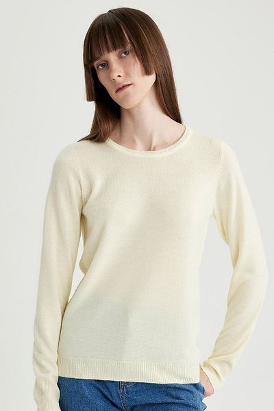 DeFacto Weicher Strickpullover mit Rundhalsausschnitt – reguläre Passform F7091az23wn