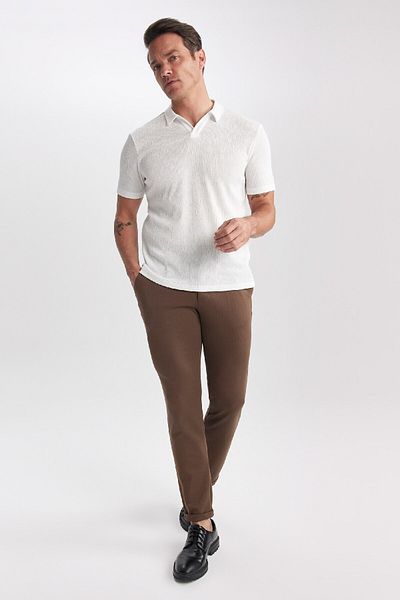 DeFacto Slim Fit Slim Fit κοντομάνικο μπλουζάκι πόλο W9274az23sp