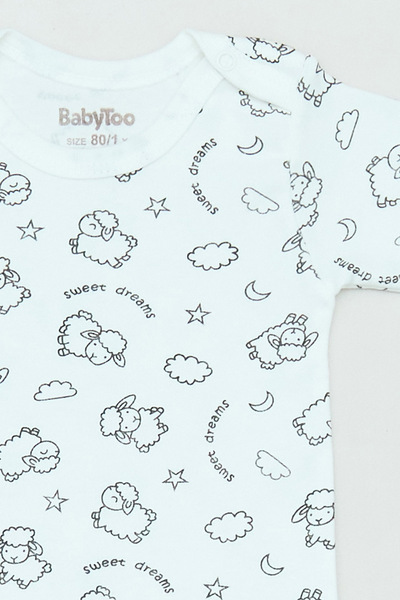 Fulla Moda Lamb Printed Unisex Kids Bodysuit