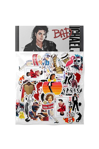dadi ramba Πακέτο αυτοκόλλητων Michael Jackson - Bullet Journal - Agenda - Planner - Notebook - Αυτοκόλλητο για φορητό υπολογιστή