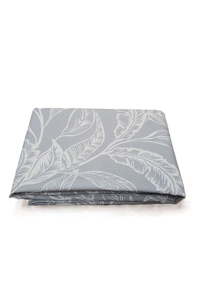 Kotonia Home Exotic tablecloth - 100% cotton, 160x180 cm, waterproof crepe, gray leaves