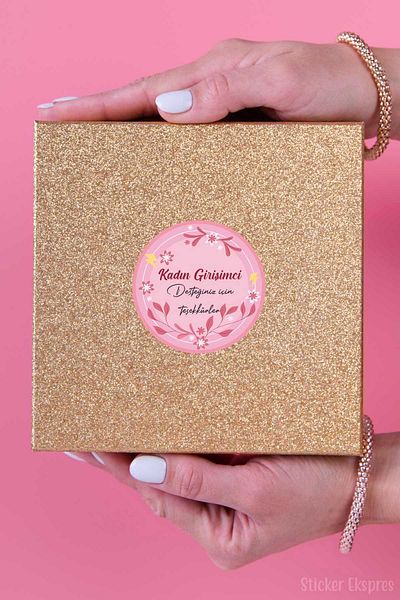 Sticker Ekspres Women's Accessories - Entrepreneur Thanks Tag, Packaging and Product Sticker
