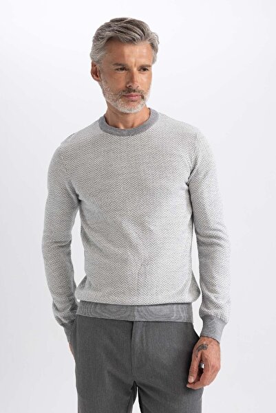 DeFacto Standard Fit Regular Cut Crew Neck Knitwear Sweater X5159Az23Wn