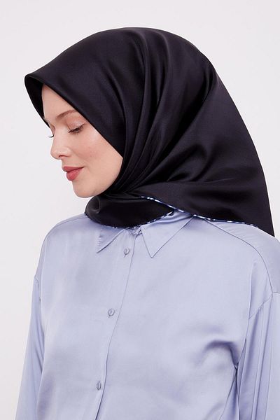 Levidor Μεταξωτό μαντίλι K.Navy Blue Speckled Twill