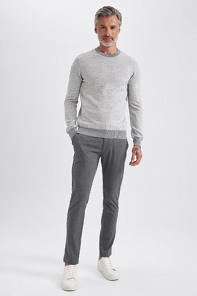 DeFacto Standard Fit Regular Cut Crew Neck Knitwear Sweater X5159Az23Wn