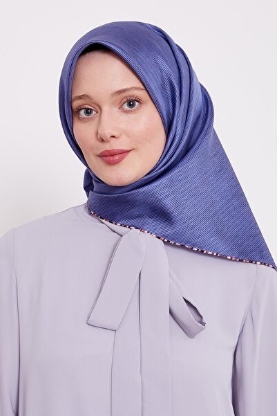 Levidor Μεταξωτό μαντίλι Indigo ριγέ Twill