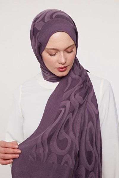 Levidor Purple Abstract Pattern Grazia Shawl