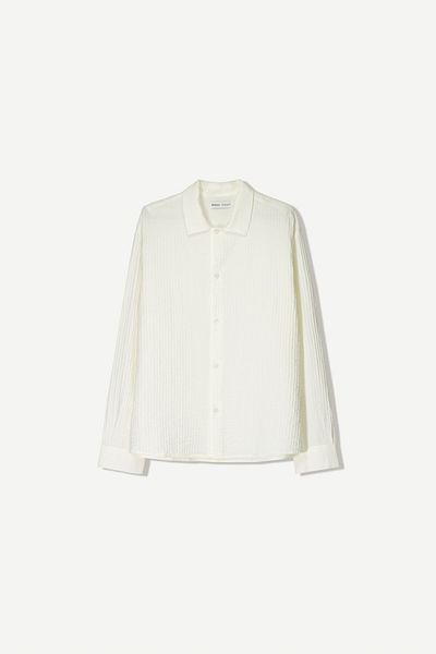 Bershka Textured long sleeve shirt