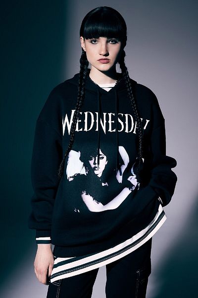 DeFacto Cool Wednesday Oversize щампован суичър с качулка - A4638Ax23Sm