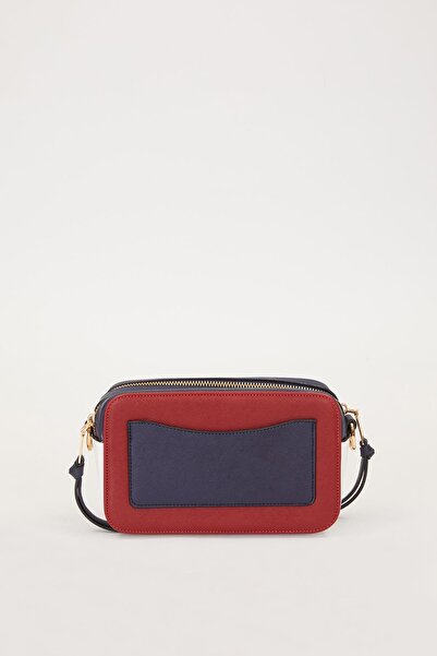 Levidor Red/White/Navy Shoulder Bag with Buckle Accessories