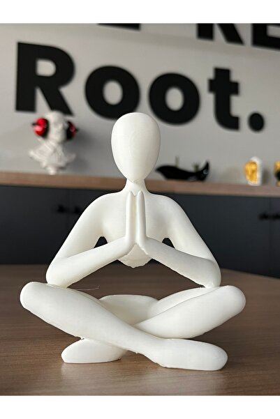 Root Made Kalp Tutan Heykel Biblo İskandinav Tarzı Düşünen, Meditasyon Yapan ...