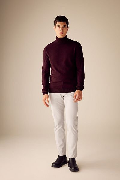DeFacto Pulover de bază, solid, cu gât țesut, slim fit R1124az23wn
