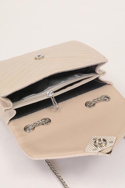 Levidor Mink Patent Leather Baklava Buckle Detail Shoulder Bag