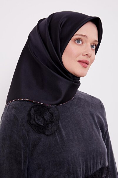 Levidor Μαύρο μεταξωτό μαντήλι Twill