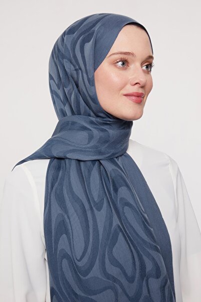 Levidor Model abstract albastru denim șal Grazia