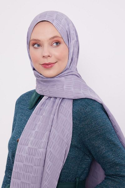 Levidor شال جاكار أزرق بنمط قطرة مدخنة