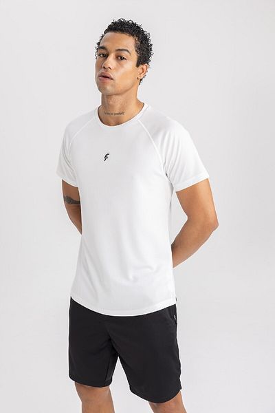 DeFacto DeFactoFit Slim Fit Crew Neck Printed Athlete T-Shirt