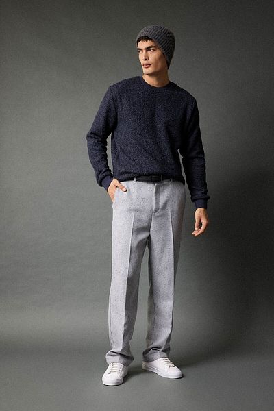 DeFacto Φούτερ με κανονική εφαρμογή Crew Neck Basic απλό βελούδινο φούτερ A6818ax23wn