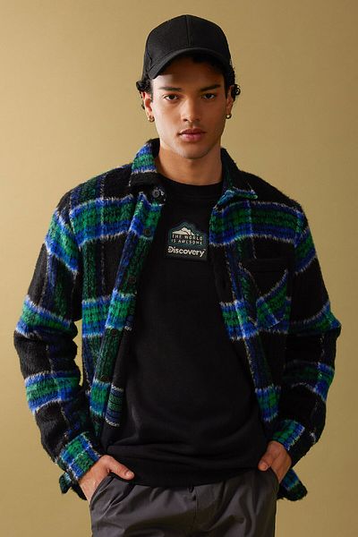 DeFacto Karierte Langarmshirtjacke mit Polokragen und Knöpfen A5314ax23au