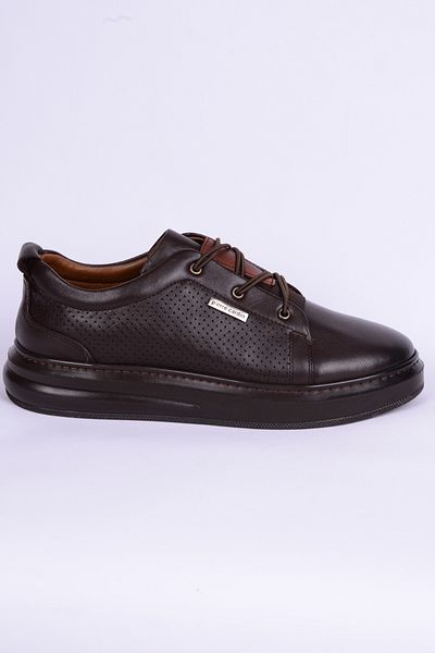 Pierre Cardin 9701 Casual Δερμάτινα Ορθοπεδικά Καθημερινά Καφέ Ανδρικά Παπούτσια