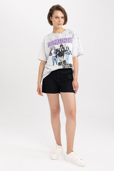 DeFacto Nirvana Crew Neck Oversize Cotton T-shirt - A8584ax23sm