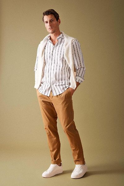 DeFacto Gabardine Tailored Trousers with Pockets, Double Legs, Regular Fit A5115Ax23Au