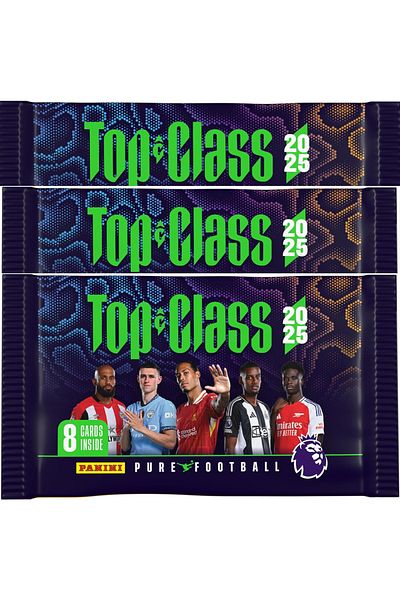 Panini Premier League Top Class Trading Cards 2025 3-Pack (24 Cards)