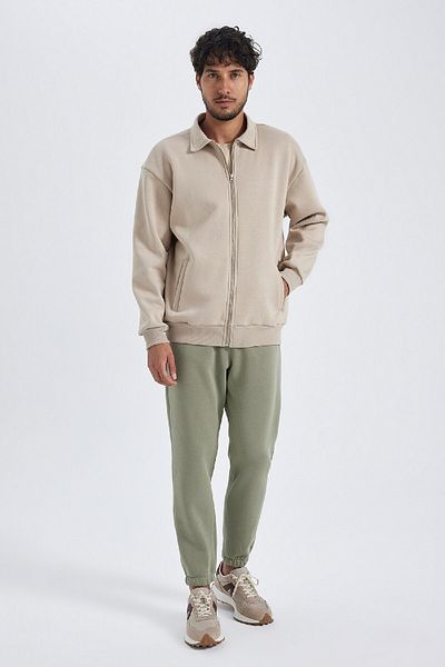 DeFacto Jogger Sweatpants Standard Fit Basic Straight Waist Lace up Elastic Leg Pocket A6468Ax23Au