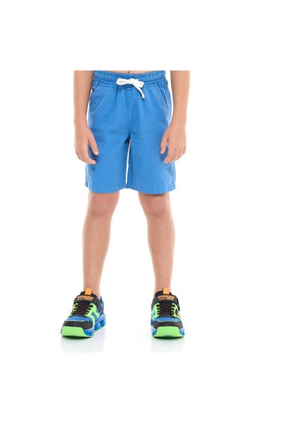 Victor and Jane Classic Blues and Orange Cotton T-Shirt & Pull-On Shorts Set