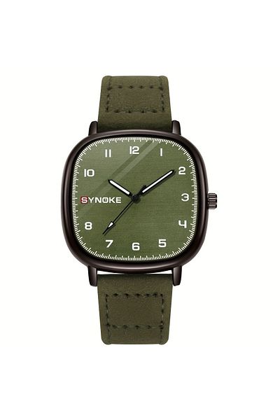 Synoke Men Women Wrist Watch Square Sport Style