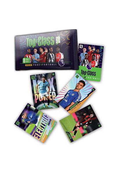 Panini Premier League Top Class 2025 Trading Cards 1 Pack (8 Cards) Set