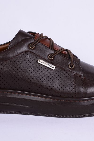 Pierre Cardin 9701 Casual Δερμάτινα Ορθοπεδικά Καθημερινά Καφέ Ανδρικά Παπούτσια