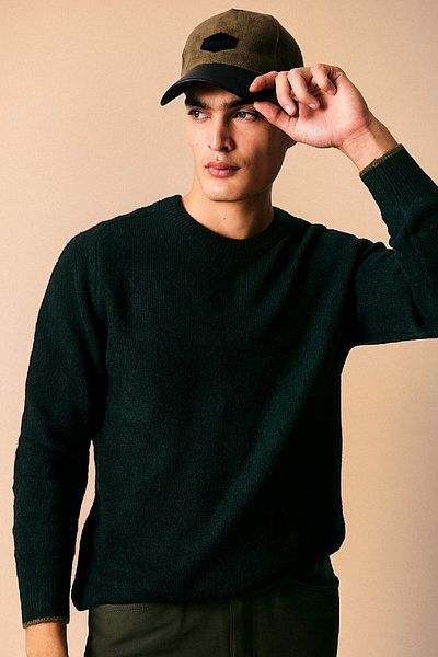 DeFacto Μαύρο Standard Fit Regular Fit Crew Neck Basic Plain πουλόβερ πουλόβερ B1078ax23wn