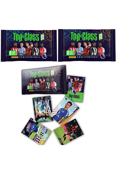 Panini Premier League Top Class Trading Cards 2025 15 Pack (120 Cards)
