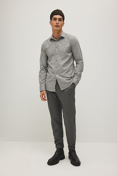 DeFacto Slim Fit Slim Fit Basic Solid Long Sleeve Shirt A7894Ax23Au