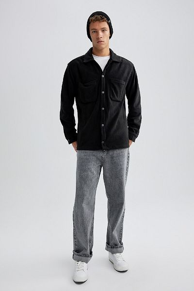 DeFacto Relax Fit Polar Basic Solid Langarmshirt A4782ax23wn
