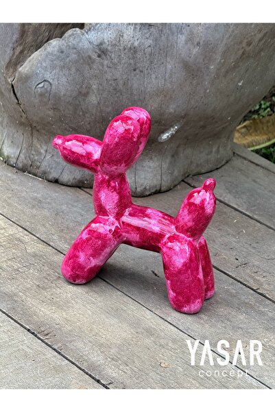 YASAR CONCEPT Balloon Dog, Balon Köpek Heykel Marble Powder