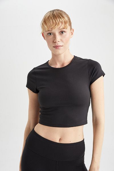 DeFacto Sportovní tričko Fit Crop Crew s krátkým rukávem A7140ax23au