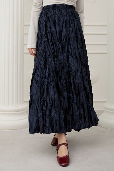 InStyle Fusta din satin bleumarin