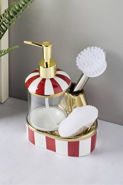 MATMEL Σετ δοσομετρητή σαπουνιού Maura Rossa με πινέλο Fenomen Soap Dispenser