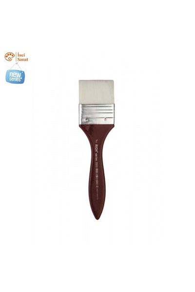 İNCİ TUVAL 3500 Series No:2 White Soft Quality Burgundy Handle Floor Brush
