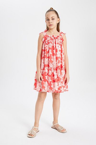 DeFacto Kleid für Mädchen mit Blumenmuster - Y6957a624sm
