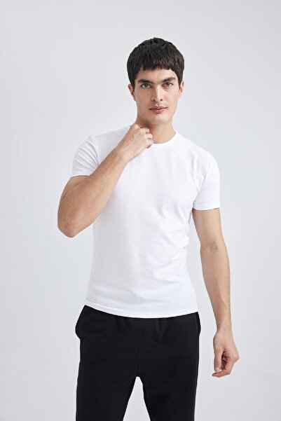 DeFacto Slim Fit Dar Kesim Bisiklet Yaka Üst L4885az24sm
