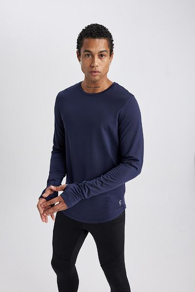 DeFacto Sportovní tričko Crew Neck Slim Fit s dlouhým rukávem - A3961ax23wn