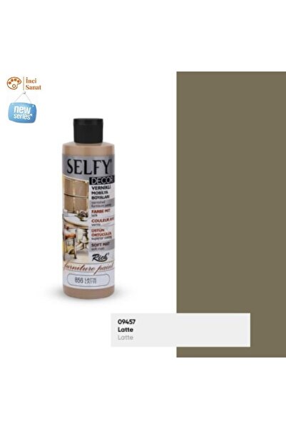 İNCİ TUVAL Latte Selfy Decor Kendinden Vernikli Boya N:856 Su Bazlı Akrilik M...