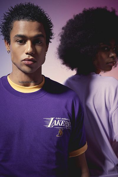DeFacto Nba Los Angeles Lakers Oversize Crew Neck Short Sleeve T-Shirt - V0775Az23Au