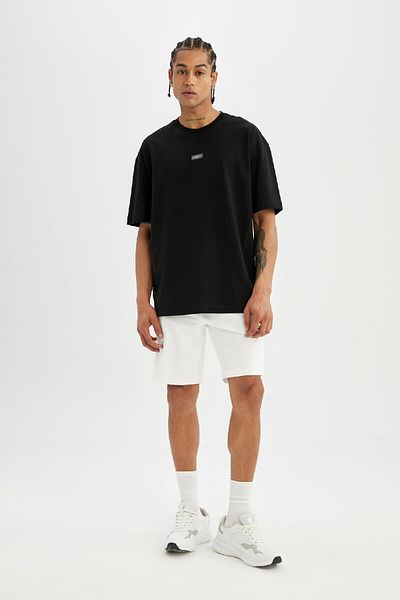 DeFacto Oversize Crew Neck Short Sleeve T-Shirt - Wide Fit B4513Ax24Sp
