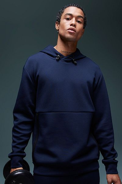 DeFacto Fit Standard Fit Crew Neck Skuba Diving Fabric Sports φούτερ B4757ax24sp